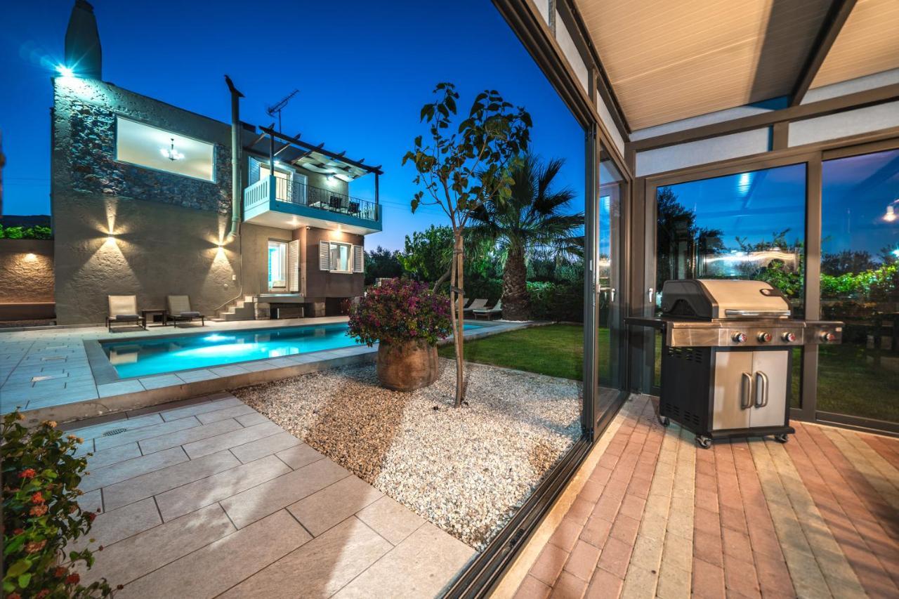 Petronila Luxury Villa With Heated Private Pool Kíssamos Exteriör bild
